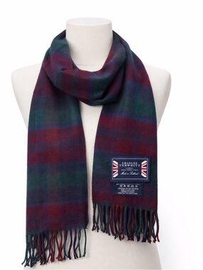 Charles Tyrwhitt Cashmere Scarf Made in Scotland Luxury Tartan 100% Cashmere